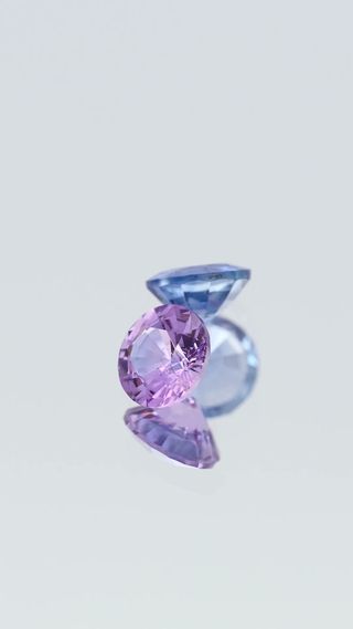 Natural Lilac & Blue Sapphire Pair Unheated thumbnail 4