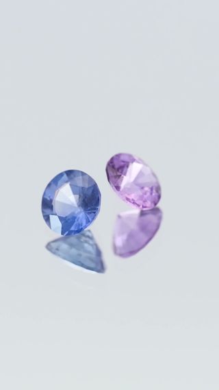 Natural Lilac & Blue Sapphire Pair Unheated thumbnail 9
